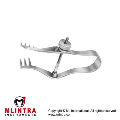 Finsen-Martin Wound Spreader 3 x 4 Blunt Prongs - With Adjustment Screw Stainless Steel, 7 cm - 2 3/4"
